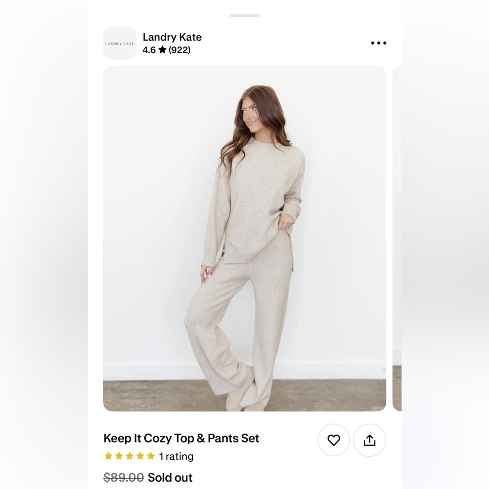 Landry Kate Beige Lounge Set